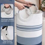 CHICVITA Dirty Clothes Hamper Large Laundry Hamper for Clothes, Towels, Collapsible Laundry Baskets with Handles, Dirty Clothes Baskets for Dorm Room, 2 Pack, 80L, Blue