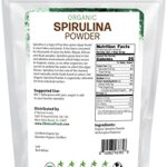 Organic Spirulina Powder – Amazing Blue Green Algae Superfood – Rich in Amino Acids, Vitamins, Minerals – Mix in Drinks, Smoothies, Shakes, Recipes – Raw, Vegan, Non GMO, Gluten Free – 1 lb