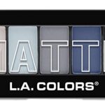 L.A. COLORS 5 Color Matte Eyeshadow, Blue Denim, 0.25 oz Powder