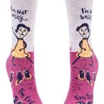 Blue Q Women’s Funny Crew Socks – I’m Not Bossy, I’m the Boss. Fit Shoe Size 5-10.