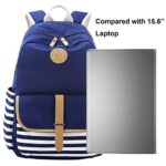 Cute Backpack for Girls, Bookbags for Women 15 Inch Laptop Backpack for Work, Lightweight Fahion School Backpack Set, Daily Carry Backpack, Girl Classic Blue Backpack 3 in 1