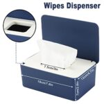 NOVWANG Wipes Dispenser, Baby Wipe Holder, Keeps Wipes Fresh, Refillable Wipe Container Baby Wipes Case for Bathroom Wipes Pouch Case, Deep Blue