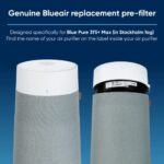 BLUEAIR Genuine Pre-Filter Blue Pure 311i+ Max Air Purifier, Washable Fabric, Fog Grey