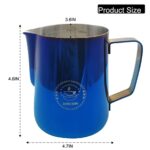 Milk Steaming Pitcher,Milk Pitcher Frothing,Milk Frothing Pitcher 20 oz,Milk Steam Pitcher Blue