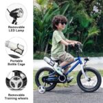 Glerc Fantacy Kids Bike 12 14 16 Inch Bicycle for Age 2 3 4 5 6 7 Year Old Boys & Girls with Training Wheels & Bottle Cage & Headlight Birthday Blue