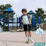 Gotrax KX6 Kick Scooter for Kids Ages 5-10, 3 Adjustable Heights, 6″ Light-Up Wheels, Aluminum Alloy Frame, Max Load 176lbs, Folding Kids Scooters for Boys and Girls Blue