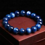 Natural AAA Blue Kyanite Bracelet Stretch Bracelet | 7-7.5” length Blue Kyanite Bracelet Gemstone Bracelet | Unisex Bracelet | 9-10mm Round Shape Beads| Men beaded Bracelet