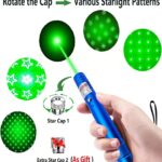 MARURY Laser Pointer High Power Lazer: Brightest Green Laser Pointer, Tactical Flashlight for Astronomy, Camping,Teaching, Hunting, USB Rechargeable, Multi Light Patterns