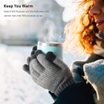 Vgogfly Winter Knit Gloves Warm Full Fingers Men Women with Upgraded Touch Screen – Anti-Slip Glove Fleece Lined