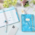 2024 Planner – Planner 2024 with Tabs, January 2024 – December 2024, Weekly and Monthly Planner 2024 with Back Pocket, 6.1″ x 8.7″, Hardcover with Contacts + Thick Paper + Twin-Wire Binding – Blue Waterink