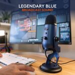 Logitech for Creators Blue Yeti USB Microphone for Gaming, Streaming, Podcasting, Twitch, YouTube, Discord, Recording for PC and Mac, 4 Polar Patterns, Studio Quality Sound, Plug & Play-Midnight Blue