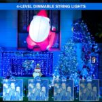 JMEXSUSS 600 Blue LED Christmas Lights Outdoor Waterproof 168ft Blue Christmas Tree Lights Indoor Plug in 8 Modes Blue String Lights for Bedroom Fireplace Halloween Party Xmas Christmas Decorations