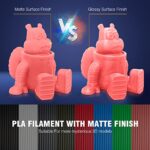 SUNLU 3D Printer Filament PLA Matte 1.75mm, Super Neatly Wound 3D Printing Filament with Matte Finish, Print with 99% FDM 3D Printers, 1kg Spool (2.2lbs), 330 Meters, Matte Blue
