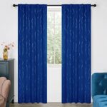 Deconovo Royal Blue Curtains 2 Panels – Rod Pocket and Back Tab Curtains, Sun Blocking Window Drapes for Home Decoration (42 x 84 Inch, Royal Blue, 2 Panels)