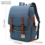 Mancio Slim Vintage Laptop Backpack For women,Men For Travel, College, Dayparks, Fits up to 15.6Inch Notebook in Blue
