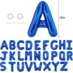 TONIFUL 52 Pieces 16 Inch Blue Letter A-Z Balloons Custom Phrase Mylar Foil Alphabet Letter Create Your Own Banner Reusable for Birthday Anniversary Celebration Graduation Party Supplies Decorations