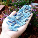 Blue Kyanite from Brazil A Graded Cluster druzy Blades (24-28 pcs) Raw Natural Rough Crystal Healing Gemstone Specimens Mother Earth Stones – 2 ounces