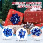 24 Pack Christmas Bows for Gift Wrapping Ribbon Gift Bows Assorted Self Adhesive Christmas Bows Star Bows for Christmas Presents and Holiday Gifts (Novelty,4 Inch)