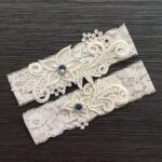 canjoyn Wedding Bridal Lace Garter Set Keepsake Toss Tradition Vintage, 2pc (01-ivory)