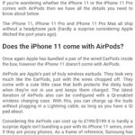 Does the iPhone 11 come with AirPods?