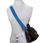 ZANQANO Purse Straps Replacement Crossbody Bag Solid Thick Grosgrain Ribbon (Blue,Gold Hardware)