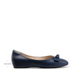 DREAM PAIRS Women’s Ballet Low Wedge Dressy Flats, Comfortable Square Toe Soft Slip on Bowknot Flat Shoes, Sdfa2309w, Navy, Size 11