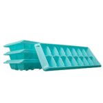 Four Stackable Ice Cube Trays For Freezer (Stack Empty or With Water) Ice Trays (4 Ice Tray Per Order) Ice Cube Tray Set of Ice Cube Trays – (Blue) (Blue)