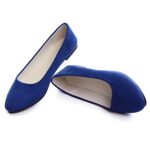 Dear Time Women Casual Flat Shoes Comfortable Slip on Pointed Toe Ballet Flats Navy Blue US 7.5