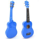 Amdini 21 inch Soprano Ukulele Basswood Acoustic Mini Guitar for Beginner Starter with Case Strap Tuner Picks Strings Primary Tutorial