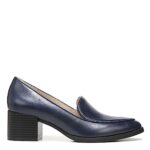 LifeStride Womens Devyn Block Heel Loafer, Navy, 8 US