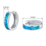 Opal Earrings for Women Cute Hoop Earrings for 10-12 Girls(Blue)