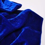 Stretch Velvet Fabric 12 Colors 62″ Wide for Sewing Apparel Upholstery Curtain by The Yard (One Yard Royal Blue)