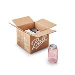 Ball Jar Rose Vintage Regular Mouth Pint Canning Jars, 4 Pack