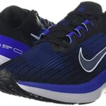 Nike Men’s Air Winflo 9 Sneaker, Black White Old Royal Racer Blue, 11