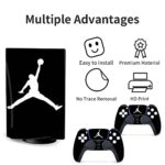 Toxxos PS5 Skin – Disc Edition Console and Controller Accessories Cover Skins PS5 Controller Skin Gift ps5 Skins for Console Full Set Black and While PS5 Skin