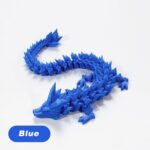 Addcean 3D Printed Dragon in Egg, Full Articulated Dragon Crystal Dragon with Dragon Egg, Home Office Decor Executive Desk Toys, Adults Fidget Toys for Autism/ADHD (Classic Blue, 12″)