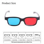 Red-Blue 3D Glasses, 3D Viewing Glasses For Viewing 3D Movies/Games And Pictures In Red-Blue Formats, Compatible With Ordinary Computer Monitors/TVs/Projectors Etc – Home Theater Glasses 4pcs