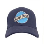 Tee Luv Blue Moon Beer Logo Baseball Hat (Navy Blue)