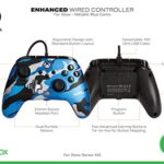 PowerA Enhanced Wired Controller for Xbox Series X|S – Metallic Blue Camo, gamepad, wired video game controller, gaming controller, Officially Licensed for Xbox