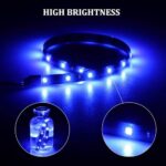 10 Pack 12V Blue Waterproof Car Interior Exterior Led Strip Light, Linkstyle 30cm 15LEDs Flexible Car Underglow Lights for Car Motorcycles Golf Cart Bicycle Decoration Golf Cart Led Lights Underbody