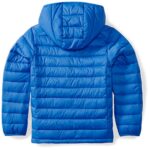 Amazon Essentials Boys’ Lightweight Water-Resistant Packable Hooded Puffer Coat, Blue, X-Small