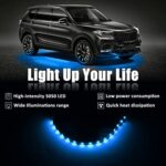 XT AUTO Ice Blue 12v 15 Led 30cm Car Flexible Waterproof Underbody Light Strip Pack of 20