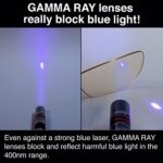 Gamma Ray Computer Blue Light Blocking Gaming Reading Glasses w/Amber Tint and Anti Glare UV Digital Eyestrain