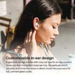 TOZO A1 Mini Wireless Earbuds Bluetooth 5.3 in Ear Light-Weight Headphones Built-in Microphone, IPX5 Waterproof, Immersive Premium Sound Long Distance Connection Headset with Charging Case, Blue