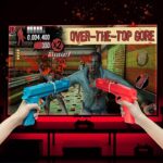 Nargos Shooting Game Gun for Nintendo Switch/Switch OLED Joy-Con Controller, Hand Grip Motion Controller for The House of the Dead, Big Buck Hunter Arcade (Blue Red)