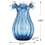 Blown Glass Vase, Unique Blue Vase, Table Centerpiece Vase, Modern Art Vase, Table Centerpiece, Living Room, Wedding, Office Centerpiece Table Display Flowers