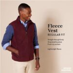 Amazon Essentials Men’s Full-Zip Polar Fleece Vest (Available in Big & Tall), Navy, Large