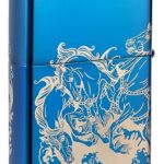 Zippo Atlantis Design High Polish Blue Pocket Lighter