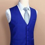 HISDERN Men’s Suit Vest Business Formal Dress Waistcoat Vest with 3 Pockets for Suit or Tuxedo
