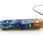 Natural Kyanite Orgonite Pendant(5cm, 2inches) Necklace-Wealth, Love, Reiki Infused- Talisman